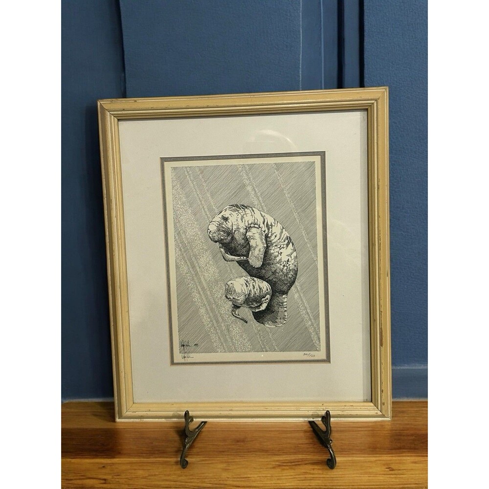 Manatee Slow Dance Limited Edition Print Douglas Fulks Signed & Numbered COA